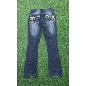 Vintage Y2K MUDD Jeans Womens Juniors Size 5 Flare Leg Stretch Denim